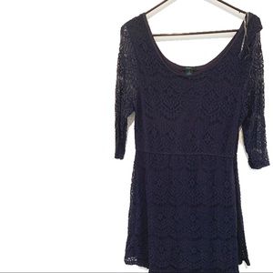 Navy blue lace dress 1X